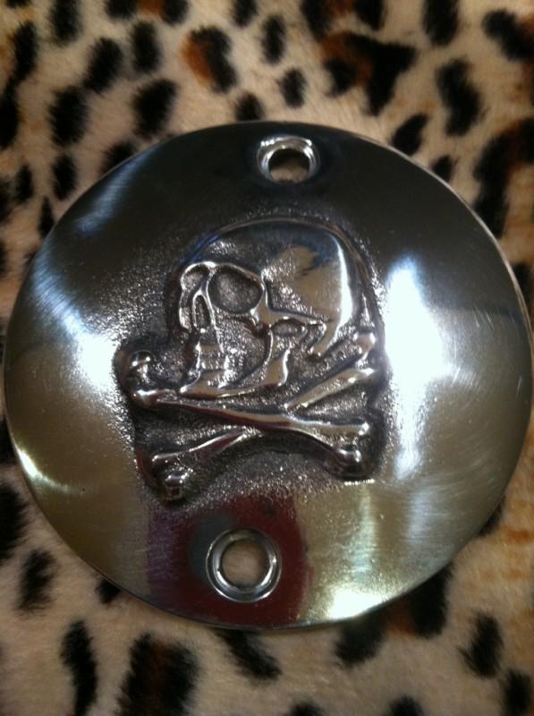 Ironhead death head skull chopper bobber harley points cover motorcycle 