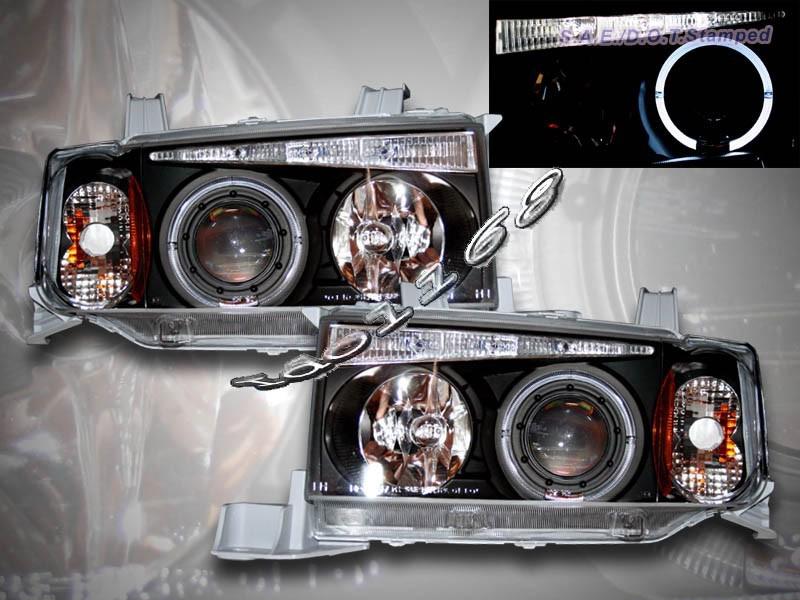 03-07 scion xb projector headlights black led halo 2006 2004 2005