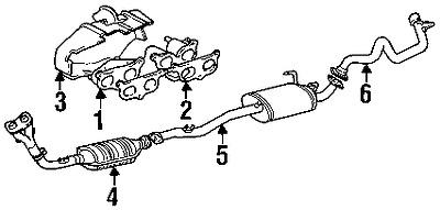 Toyota 1714175030 genuine oem factory original exhaust manifold