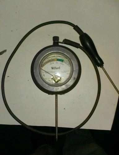 Vintage willard car/boat battery tester complete with tester leads