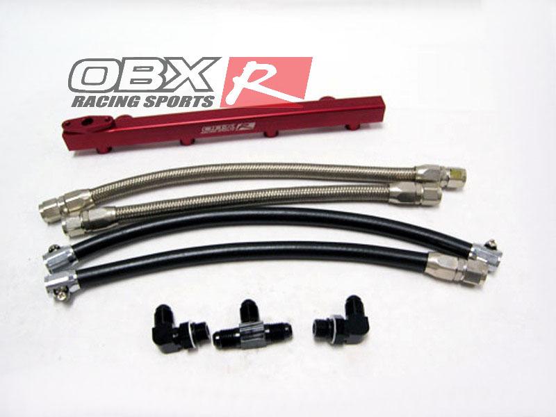 Obx fuel injection rail fit for 90-93 mazda miata 1.6l red