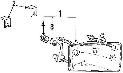 Ford 4c3z13n020aa genuine oem factory original headlamp assy clip