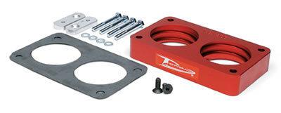 Airaid throttle body spacer billet aluminum red anodized 1" ford f250/f350/f450