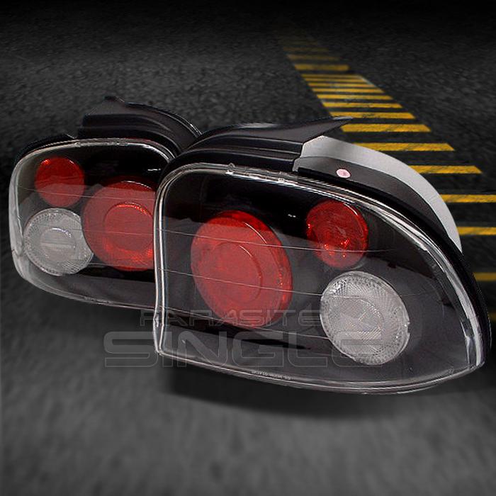 95-99 dodge plymouth neon jdm black tail brake lights lamp pair left+right