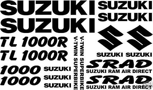 Suzuki tl 1000 r s 1000r decal kit 01 00 99 98 97 