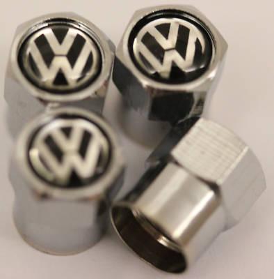 Volkswagen black tire valve caps polo golf  jetta beetle tiguan scirocco gti