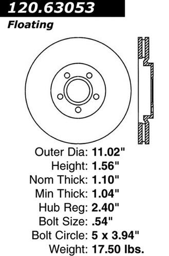 Centric-power slot 126.63053sr stoptech sport rotors