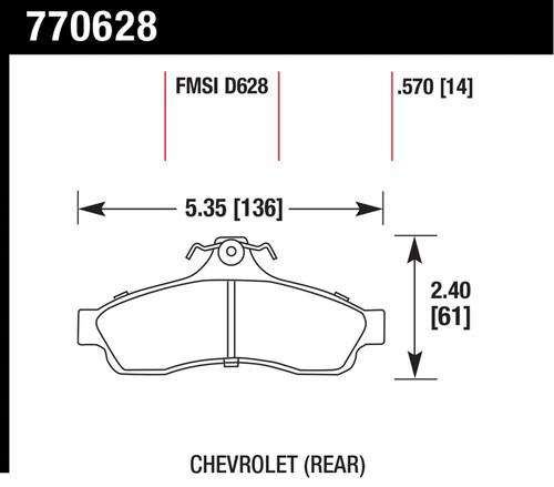 Hawk performance 770628 premium oes; disc brake pads 68-96 caprice impala