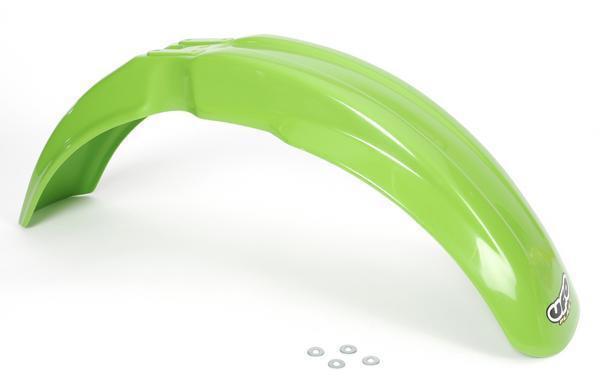 Ufo plastics front fender - kx green  ka02700-026