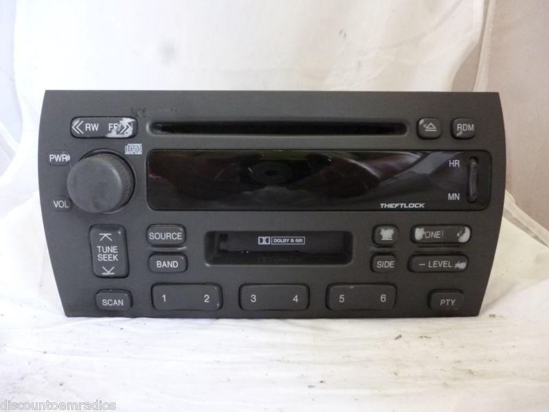 02-04 cadillac deville seville radio cd & cassette player 25739872 *