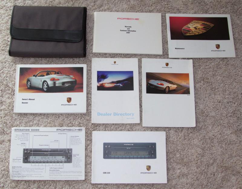 1997 97 oem factory porsche 986 boxster complete owner manual set +  case