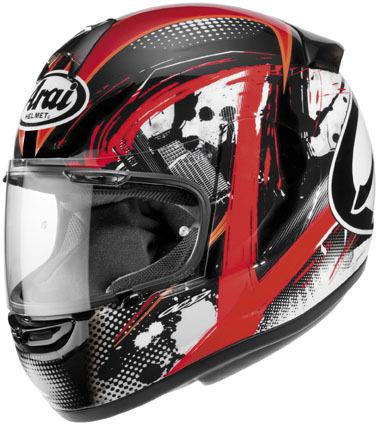 New arai rx-q full-face adult helmet, deco/red, xs