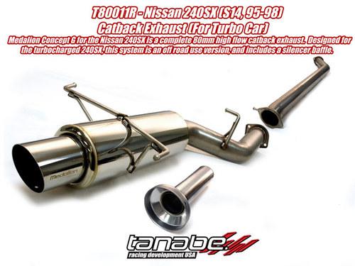 Tanabe concept g catback exhaust for 95-98 240sx s14 t80011r