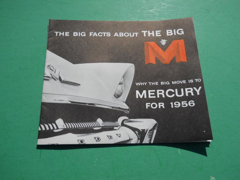  orig. 1956 mercury automobile dealer brochure nm