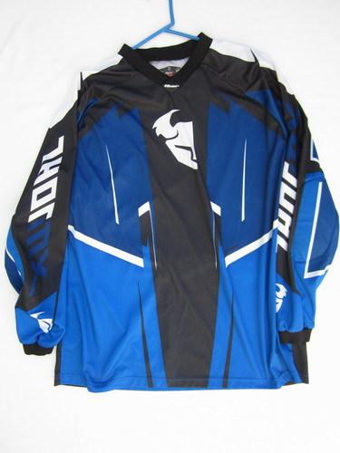 Thor phase motocross jersey shirt xl x-large mx dirt bike motorcycle blue black