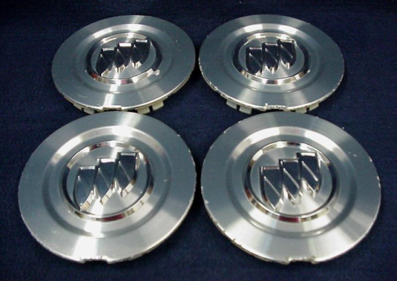 Buick rainier 04-07 machined center caps - set 4 - fits the 17" 8 spoke wheel