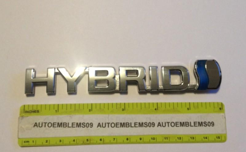 Toyota chrome hybrid emblem used