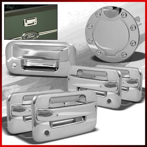 04-08 f150 4 door keypad handle covers w/ key hole+tail gate handle+ gas cap