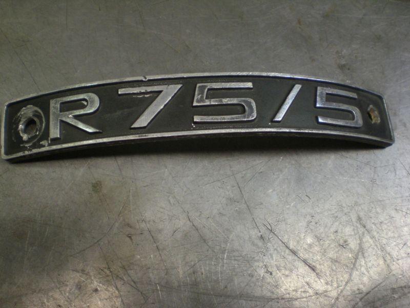 Bmw airhead r75/5 seat badge emblem