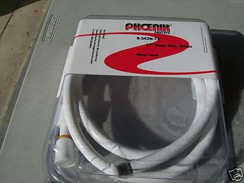 Rv - motorhome / shower hose replacement with gaskets - white - standard 60"