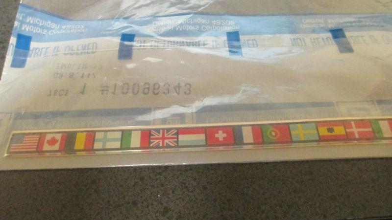 New, 1982 - 1992 oldsmobile cutlass ciera international world flags badge emblem