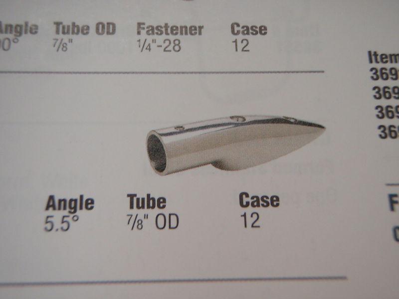 Bow rail fitting end fitting  7/8 tube 316 s/s 50-38471