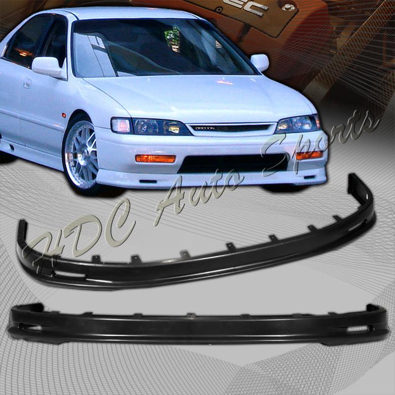 1996-1997 honda accord black polyurethane r-style type front bumper lip spoiler