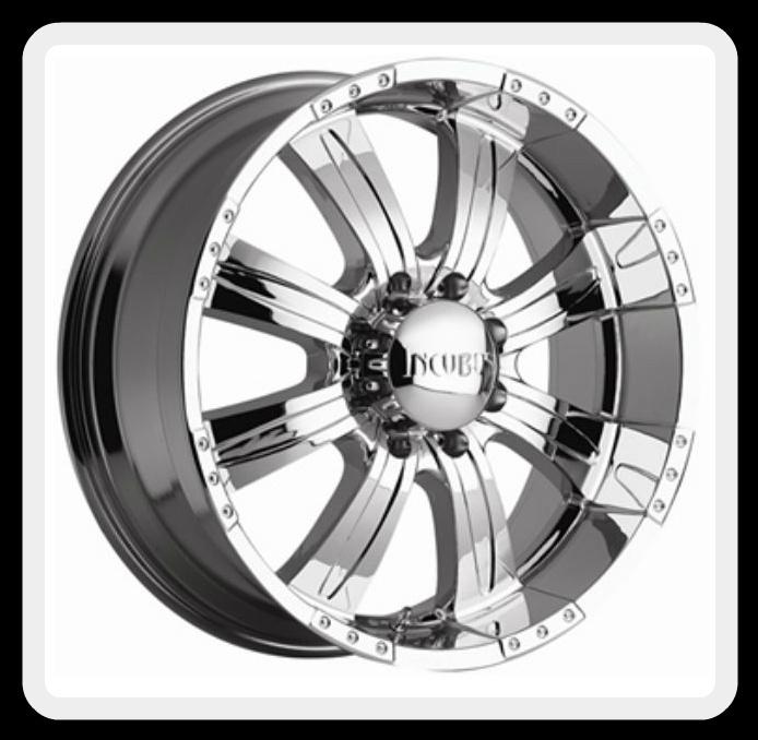 24" incubus 501 poltergeist 8x170 f250/f350 superduty chrome wheel rim free lugs