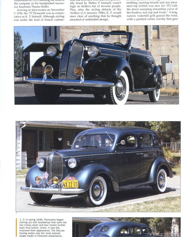 1937 1938 1939 plymouth color 12 page article p4 p8 p7 p6