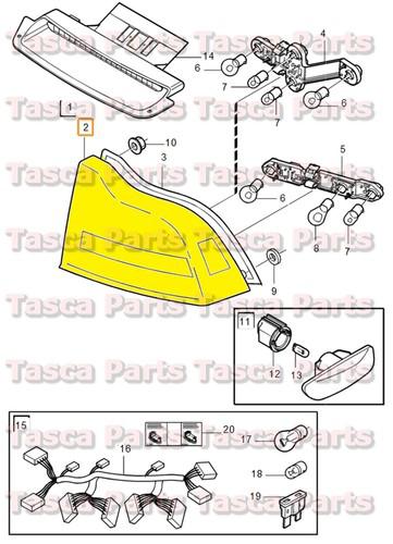 Brand new oem rear lh driver side housing tail light lamp 2001-2009 volvo s60