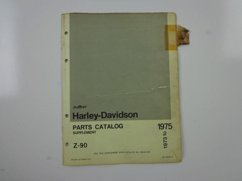 Harley davidson 1973-75 x-90 parts catalog supplement 99446-75 #2