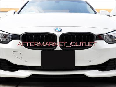 Satin matte black front radiator grille grill 2012 2013 f30 328i 335i sedan