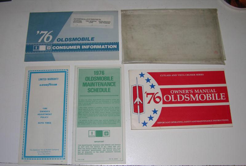 1976 oldsmobile owner's manual-original cutlass,vista cruiser