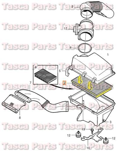 Brand new oem air filter insert 2001-2009 volvo s60 s80 v70 v70xc #9454647