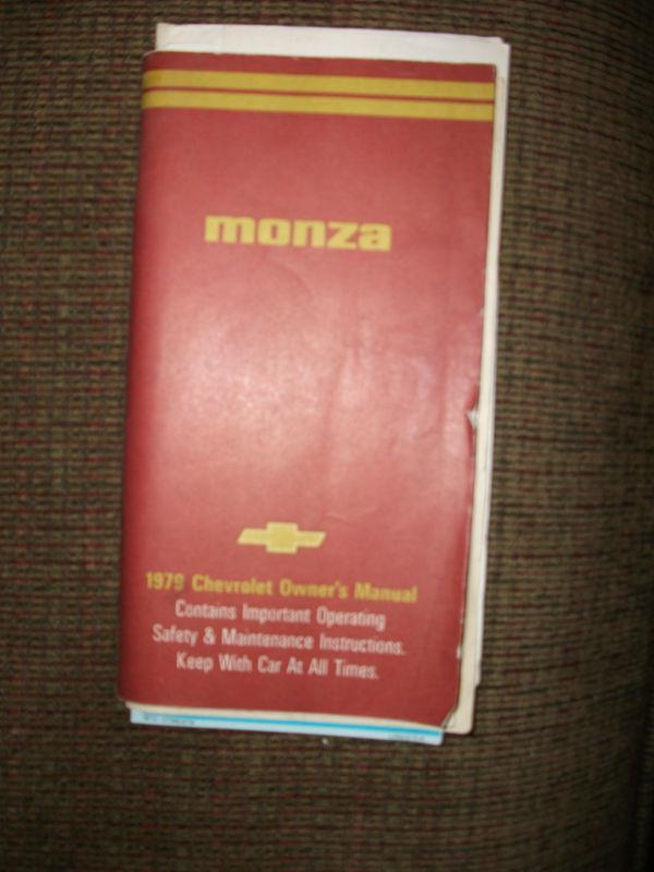 Chevrolet 1979 owner's manual 79 monza good condition!