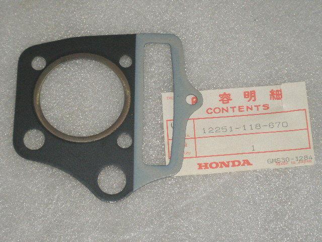 1971-1972 honda sl70 k0 sl 70 motosport cylinder head gasket new oem nos 118