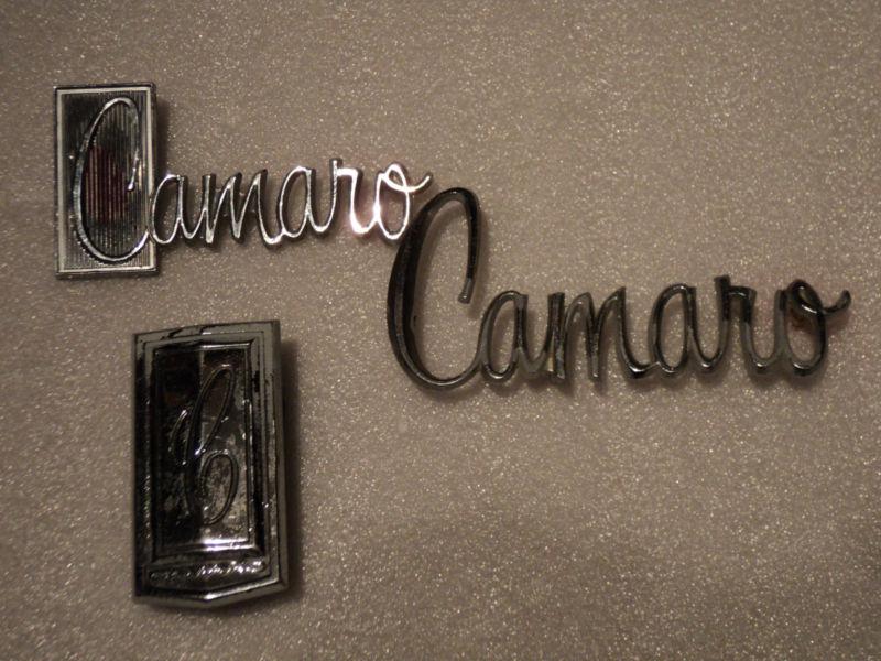 1970-1973 chevrolet camaro 3 piece set emblems