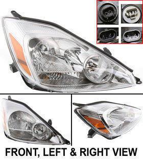 Clear lens new head lamp with bulbs right hand halogen rh passenger side car