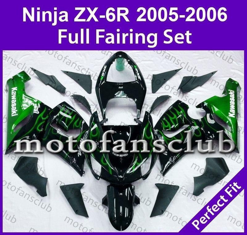 Fit kawasaki 05 06 zx 6r zx 636 ninja 2005 2006 fairing bodywork plastics #24 b