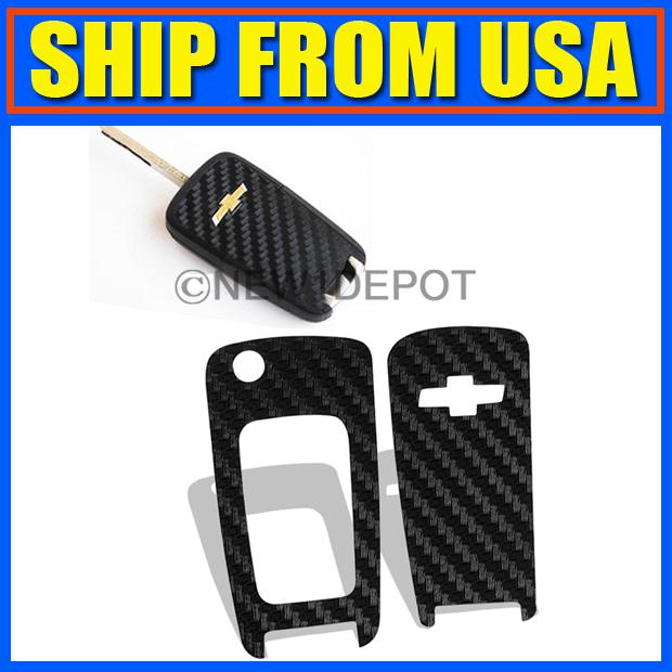 Us carbon fiber keychain protective cover sticker for chevy cruze 09-12 new x 2