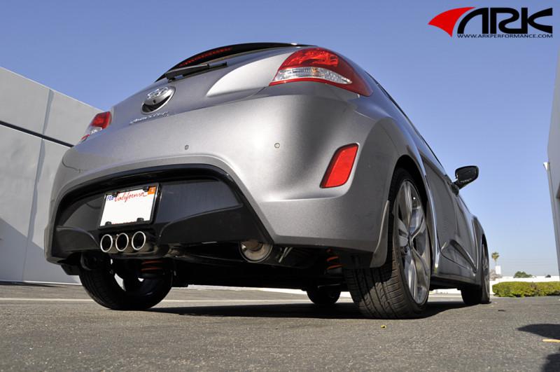 12-on veloster non turbo ark dt-s exhaust system + gt-f lowering springs set