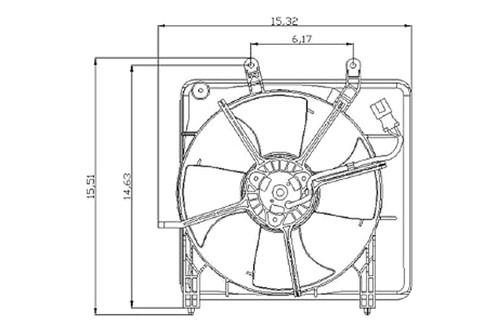 Replace ho3115133 - 07-08 honda fit radiator fan assembly car oe style part