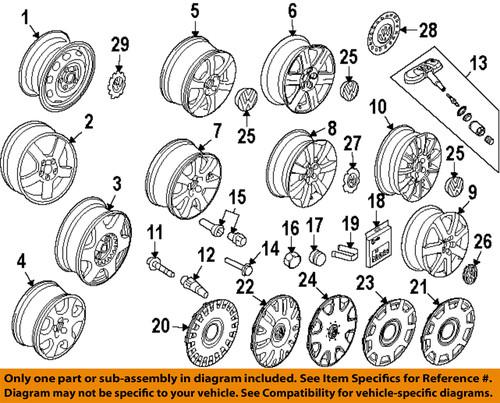 Volkswagen oem 1c0601147jmfx wheels-wheel cover