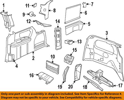 Volkswagen oem 7b0867287axt1 side panel-pillar trim