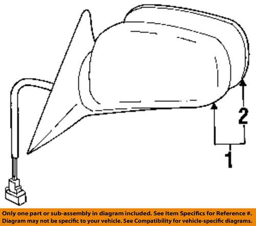 Subaru oem 91031sa320 outside mirrors-mirror assembly