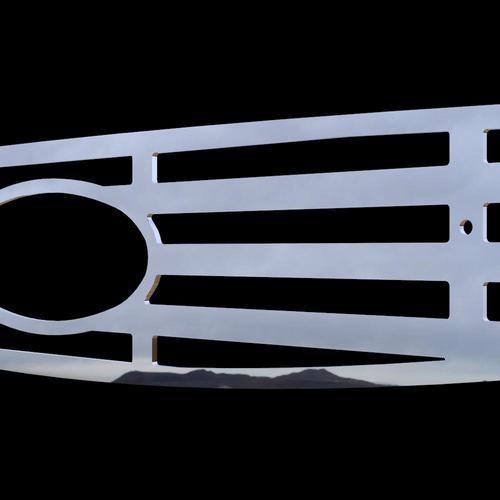 Ford focus 05-07 horizontal billet polished stainless grill insert trim cover