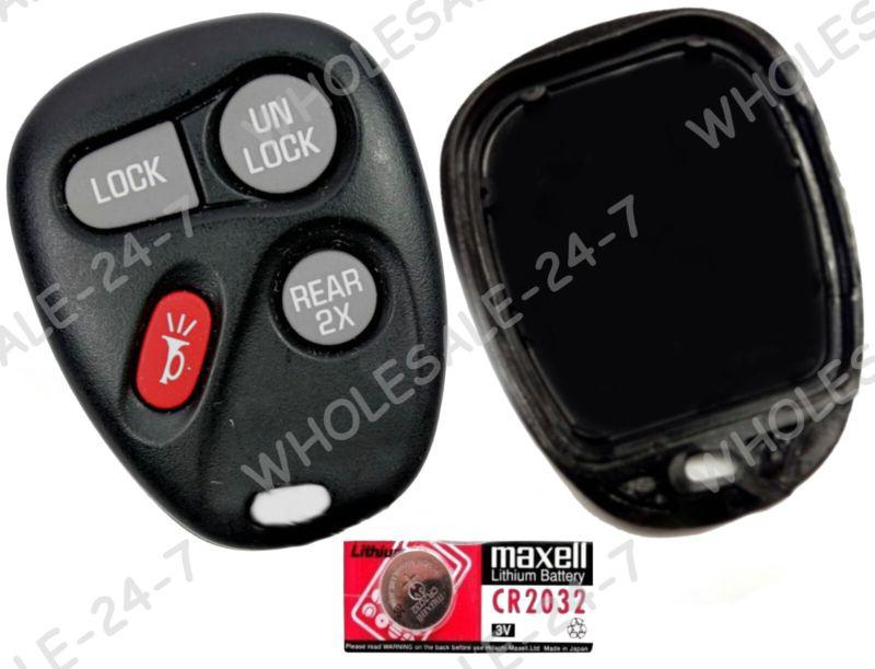 New gm keyless entry remote key fob clicker case & pad 16245100-29 w/ extra bat