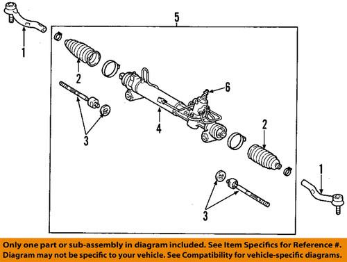 Toyota oem 4425007101 rack & pinion complete unit