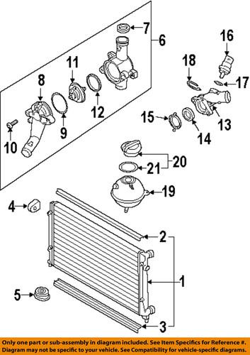 Volkswagen oem 07k121149 engine coolant outlet gasket