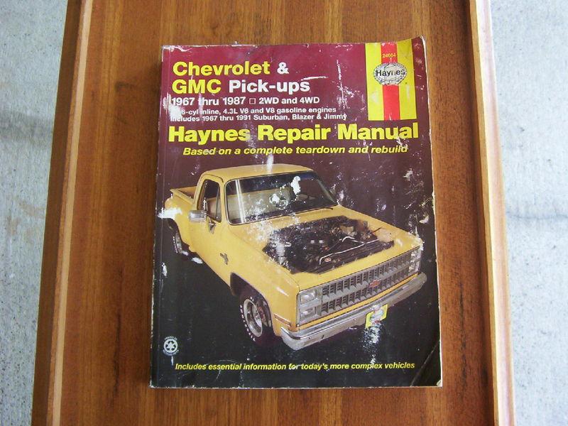 Hayes 24064-1967 thru 1998 chevy pick up manual